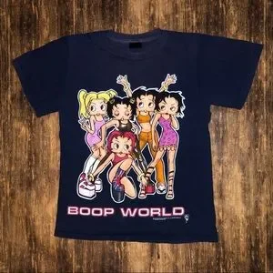 USED》》90s Betty × spice girls ビンテージ USA Vintage 90's Betty Boop Boop World (Spice Girls) 1998 Tee